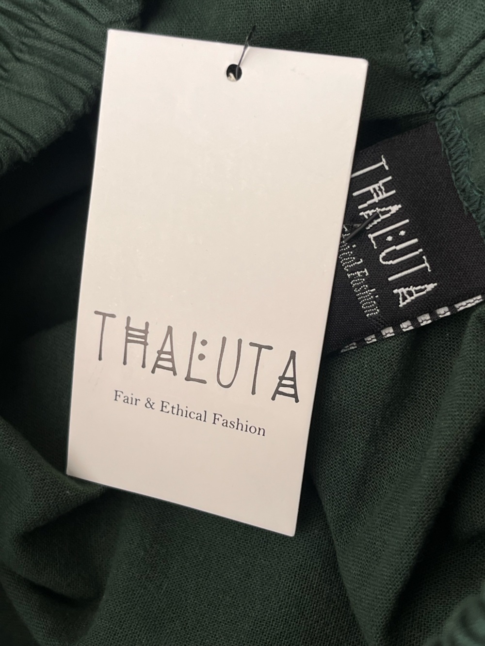 Thaluta Maxi Skirt Alaina Hunter Green NEW one size boho organic cotton - Picture 15 of 15